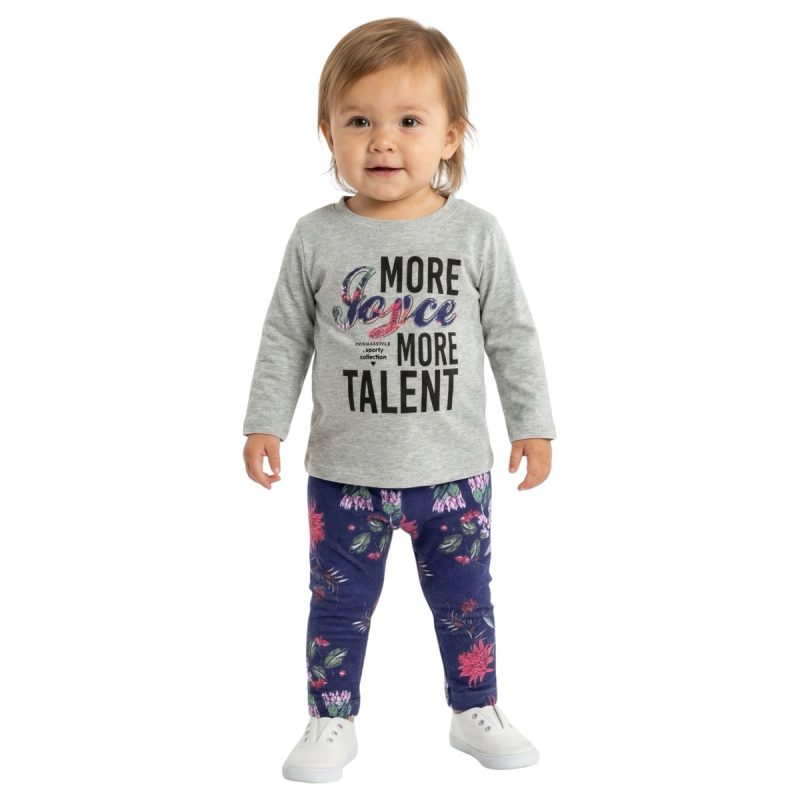 Joyce σετ μπλούζα με κολάν από λεπτό ύφασμα «More Talent»