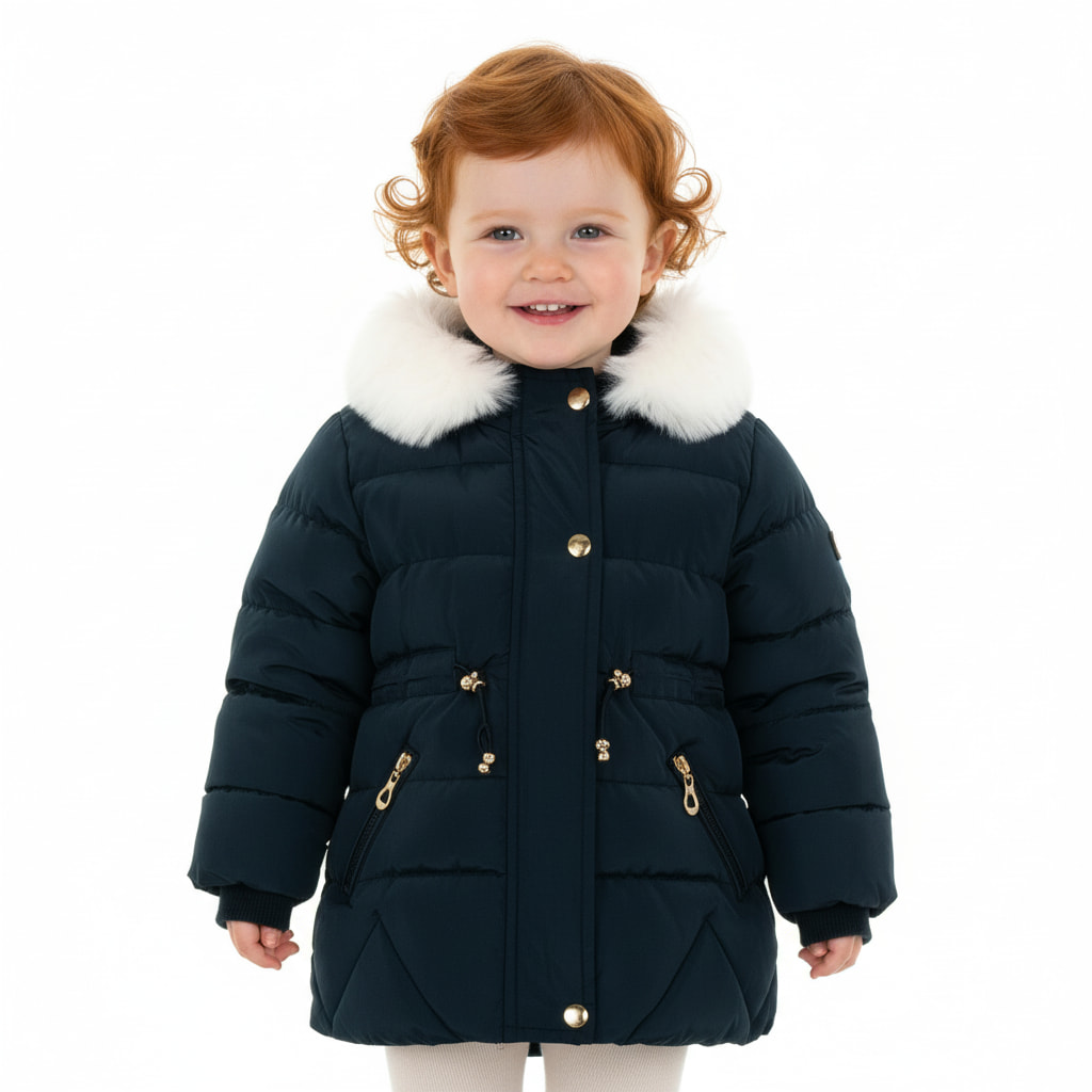 Lady Moda μπουφάν με αποσπώμενη κουκούλα «Blue Conforto»