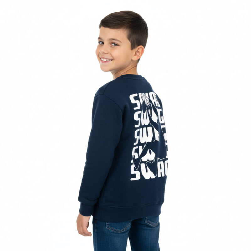 Waxmen φούτερ μπλούζα με χνούδι «Blue Swag»