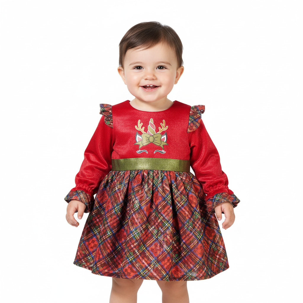 Misse χριστουγεννιάτικο φορεματάκι με τούλι «Lady Reindeer»