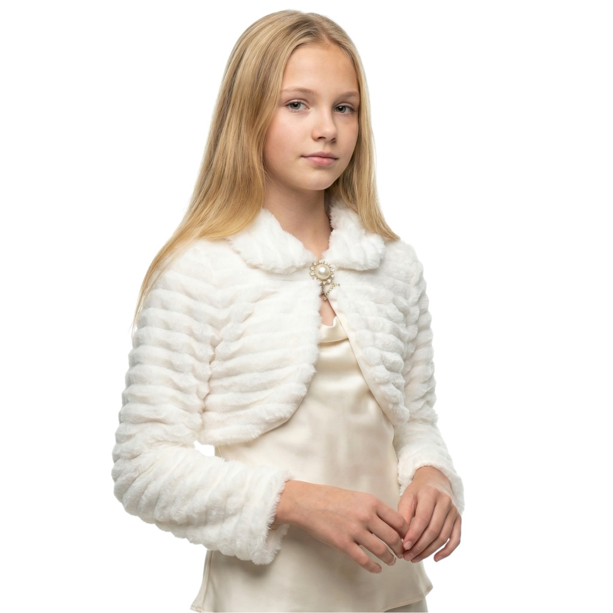Lumia Baby γούνινο μπολερό «Ecru Cinderella»