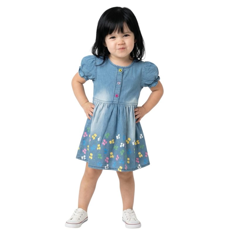 Oryeda τζιν αμάνικο φορεματάκι με καπέλο «Fit Girl»