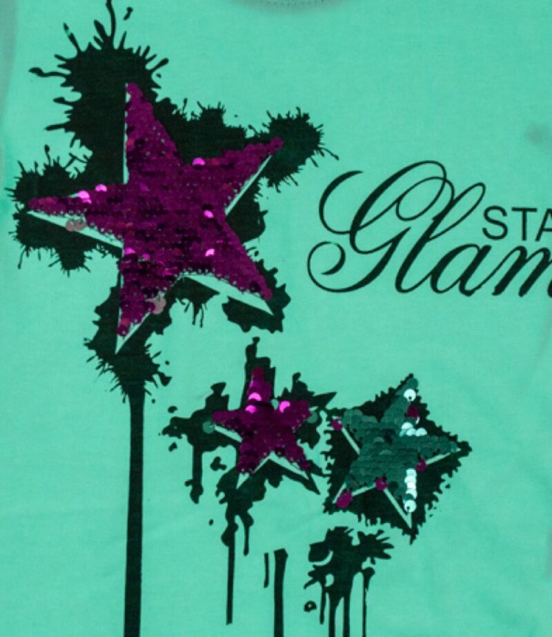 ARS παιδική μακριά μπλούζα «Green Star Glam» - Image 3