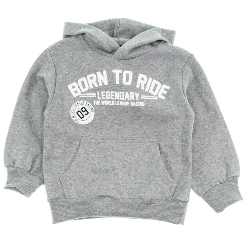 Cotton Planet σετ φόρμας με κουκούλα «Born to Ride in Grey» - Image 2