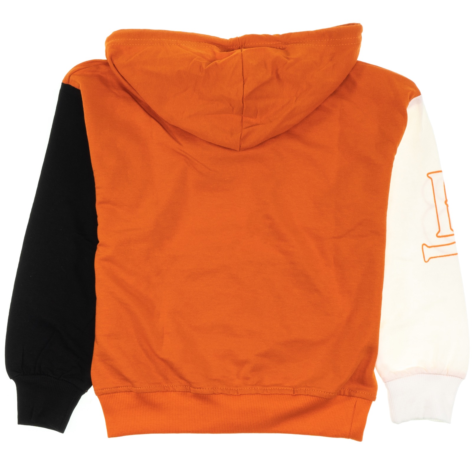 Waxmen μακρυμάνικη μπλούζα από λεπτό ύφασμα με κουκούλα «Orange Ball» - Image 3