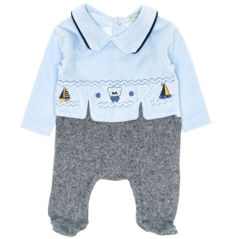 Nanon Baby ολόσωμο βελουτέ φορμάκι «Sailor Teddy»