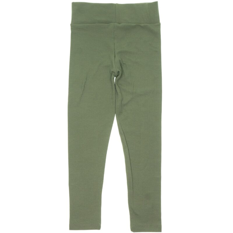 Timi Kids λεπτό κολάν με χνούδι «Green Stripe» - Image 2