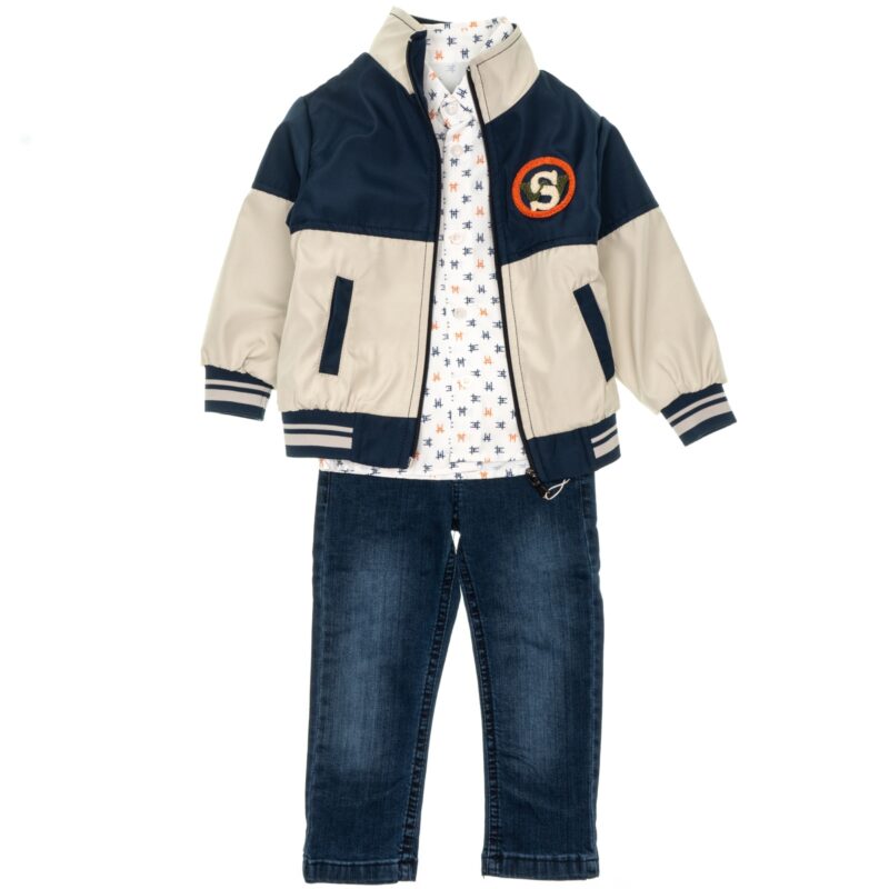 Wision σετ τριών τεμαχίων από λεπτό ύφασμα «Hamptons Blue»