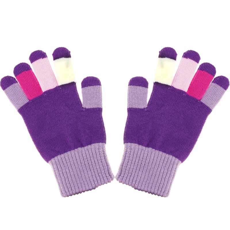 Georgia Accessories πλεκτά γάντια «Purple Warmth»