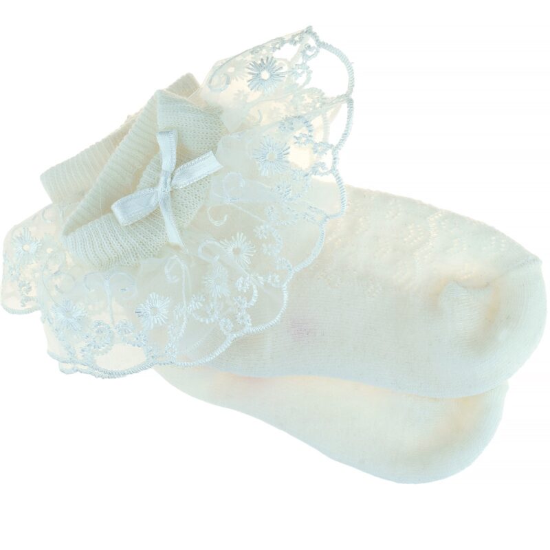 JW Baby Collection καλτσούλες με τούλι «Ecru Steps»