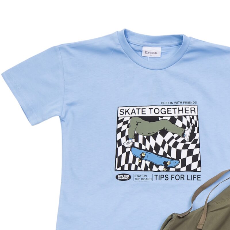 Trax σετ μπλούζα με cargo βερμούδα «Skate Together» - Image 2