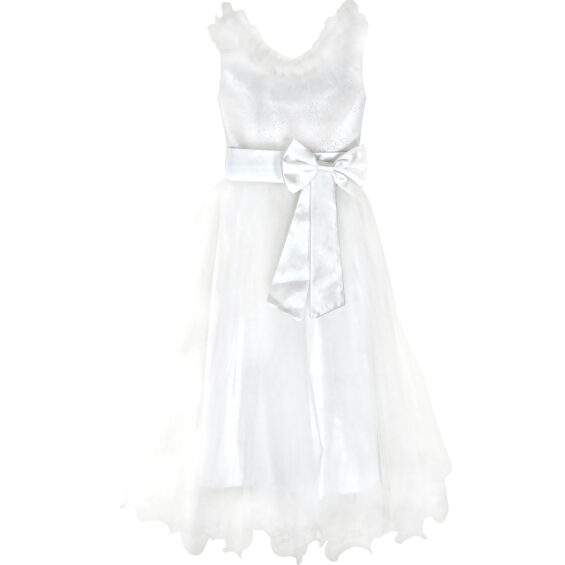 Εκρού παρανυφικό φόρεμα με σατέν Ken Club «Ecru Grand» - Kidz.gr