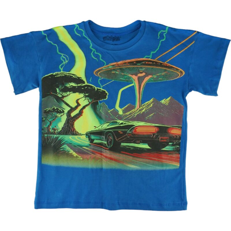 Mini Piti σετ μπλούζα με βερμούδα «Friendly Aliens» - Image 2
