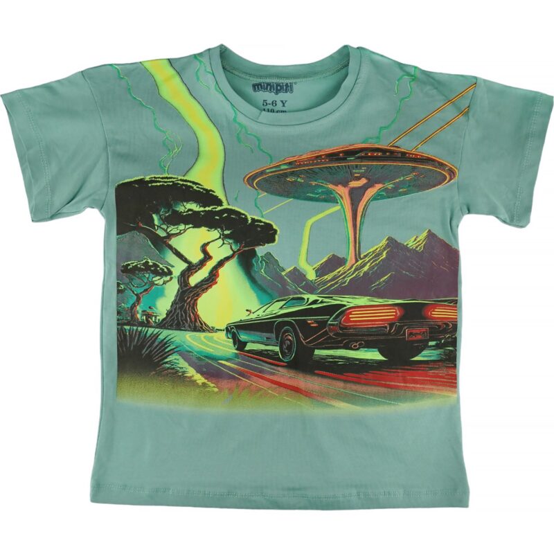 Mini Piti σετ μπλούζα με βερμούδα «Aliens» - Image 2