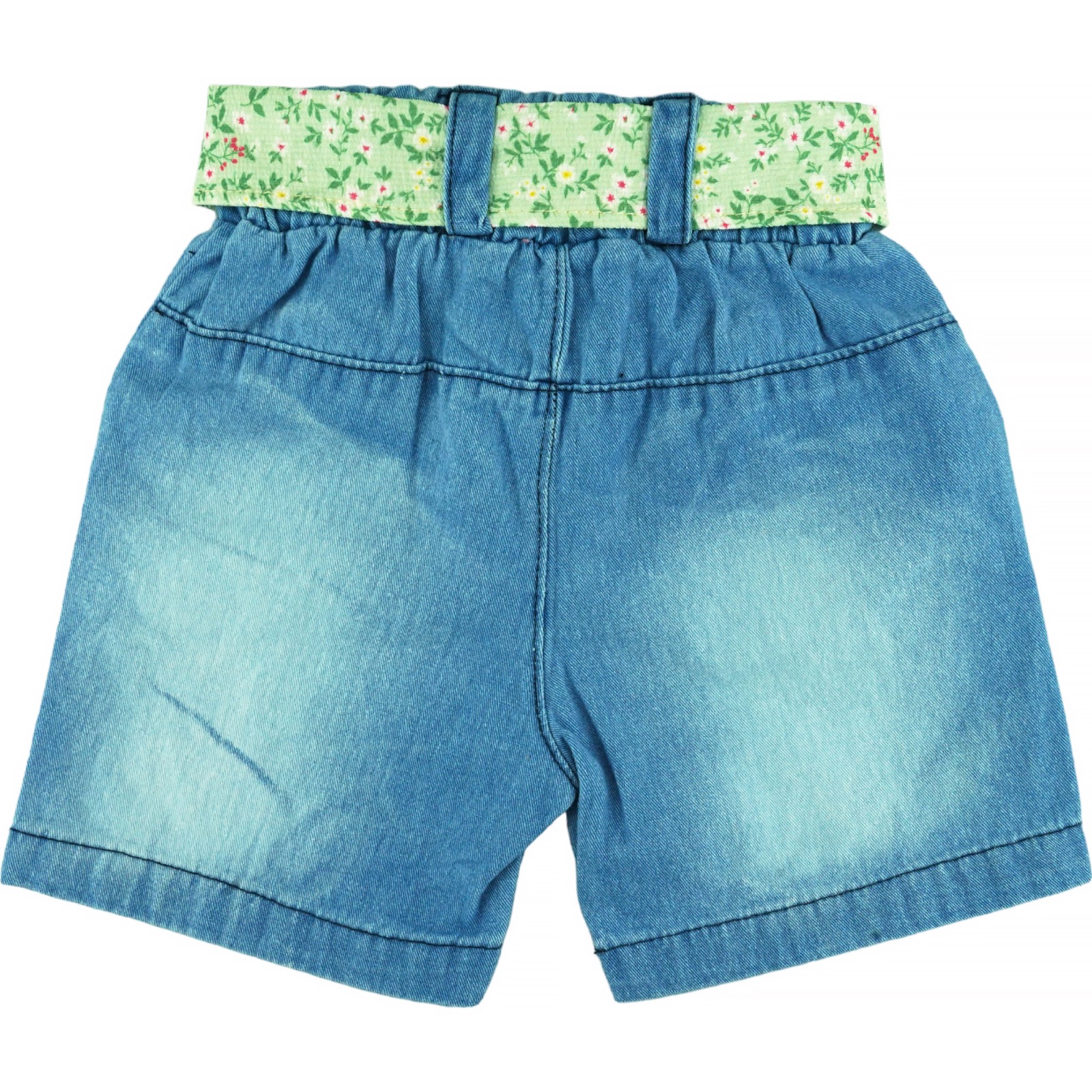 Cumino σετ πουκάμισο και τζιν σορτσάκι με ζωνούλα «Primroses» - Image 4