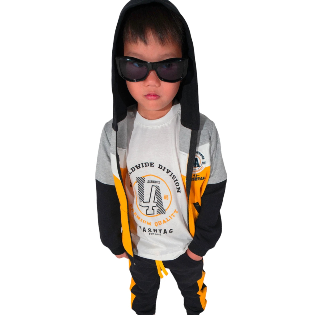 Hashtag σετ τριών τεμαχίων από λεπτό ύφασμα με χνούδι «Worldwide Division» - Image 3