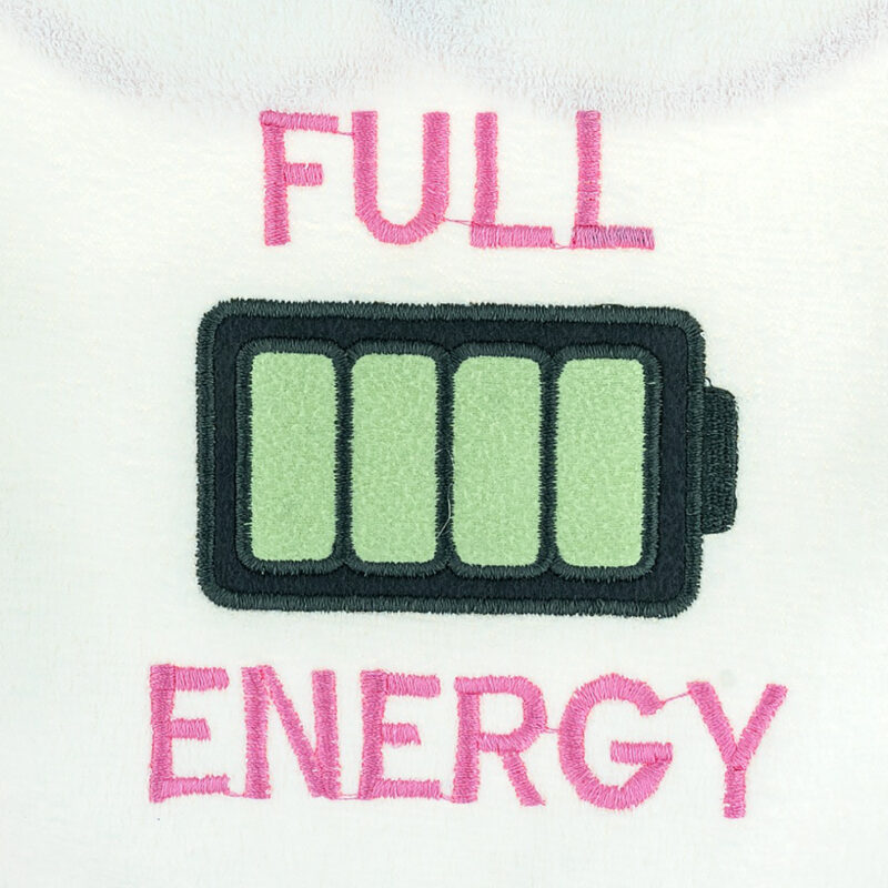 Βρεφική σαλιάρα Baby Tone «Pink Full Energy» για προστασία στο φαγητό με στυλ και άνεση.