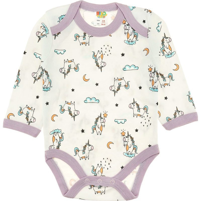 Biyo Kids μακρυμάνικο κορμάκι «Unicorn’s Happiness»
