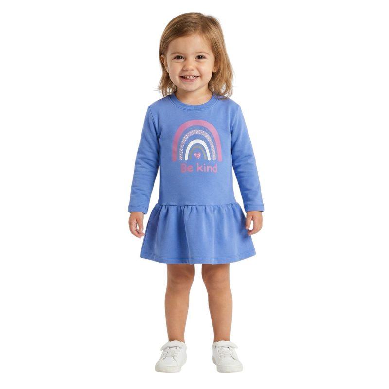 Trax μακό φορεματάκι με χνούδι «Be Kind in Purple»