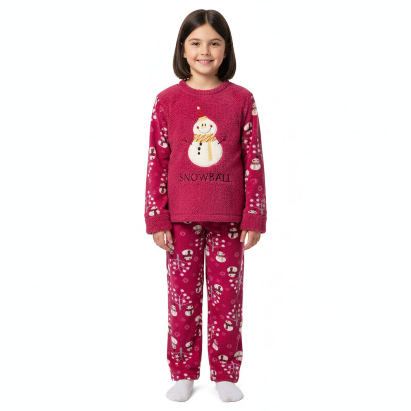 Creation Carmen πιτζάμα από fleece ύφασμα «Snowman»