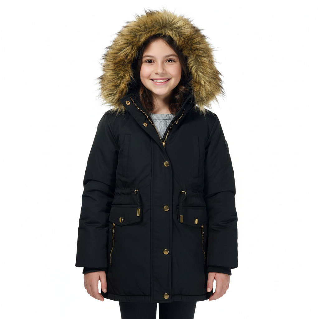 Εβίτα παρκά με κουκούλα «Black Beauty»