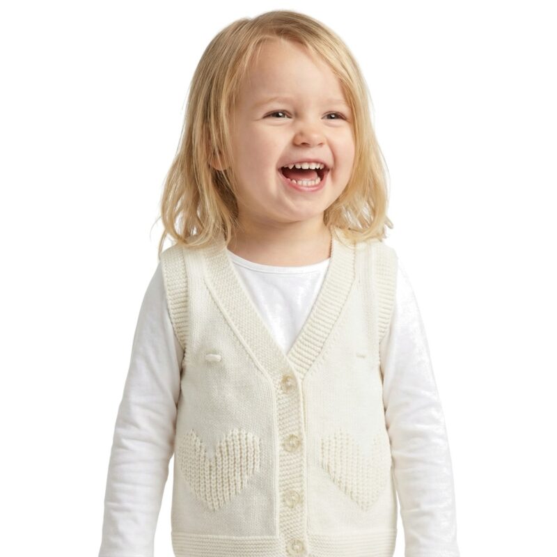 ΑΖ πλεκτό γιλεκάκι «Knit Hearts»