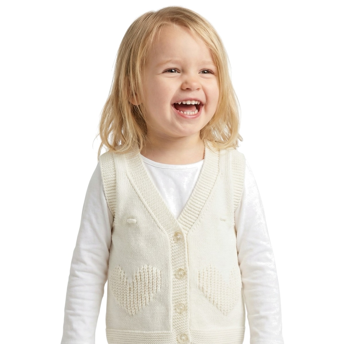 ΑΖ πλεκτό γιλεκάκι «Knit Hearts»