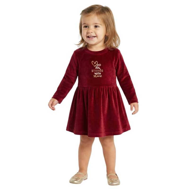 Joyce βελουτέ φορεματάκι «Do All With Love»