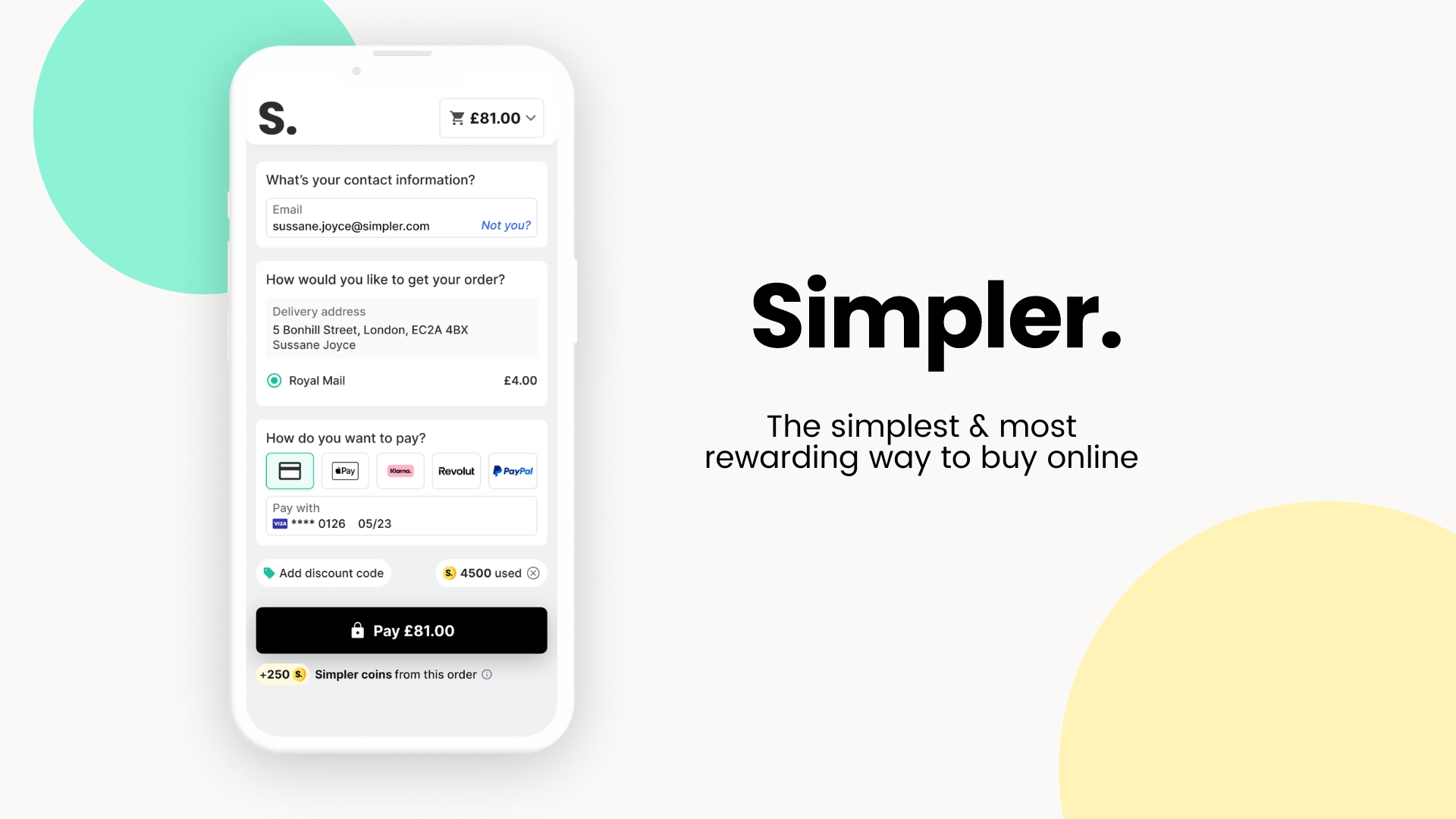 Το Simpler Checkout κάνει τις online αγορές σας από το kidz.gr πιο γρήγορες, πιο ασφαλείς και πιο εύκολες από ποτέ!