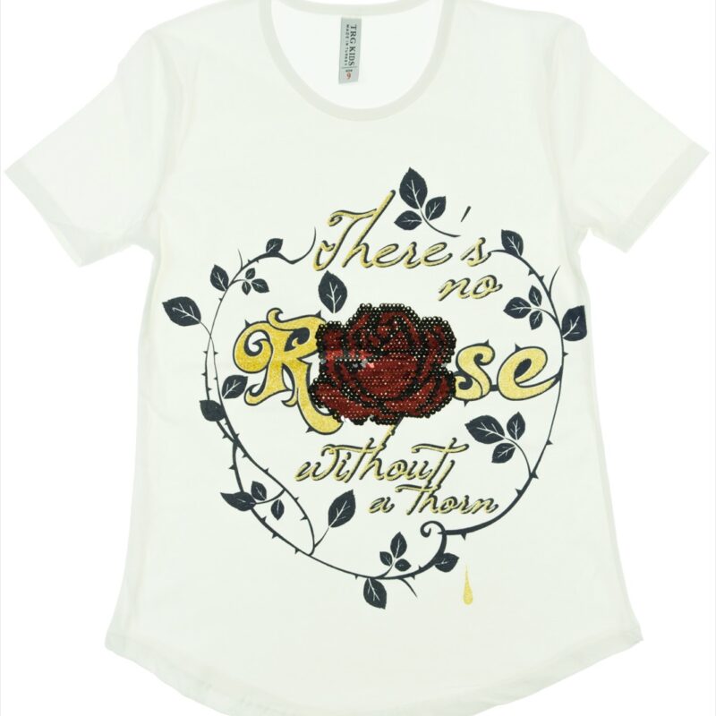 TRG μπλούζα με παγιέτες "Ecru No Rose"