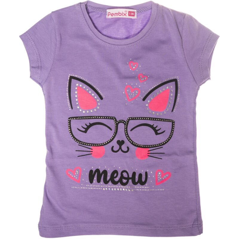 Pembix παιδική κοντομάνικη μπλούζα «Kitten’s Meow»