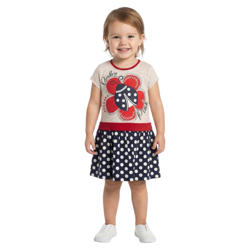 Pink παιδικό μακό φόρεμα «Little Red Lady Bug»