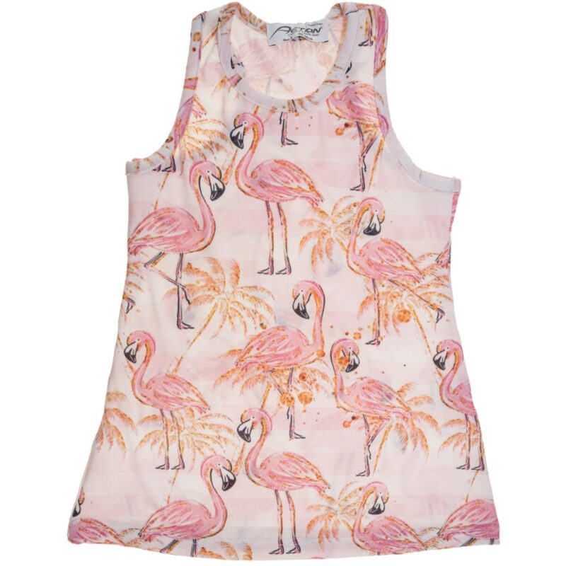 Action μακό φορεματάκι «Flamingoes’ Forest»