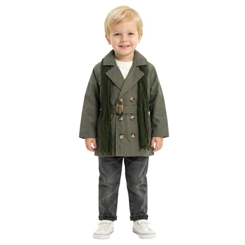 Concept σετ τεσσάρων τεμαχίων από λεπτό ύφασμα «Green Rainy Man»