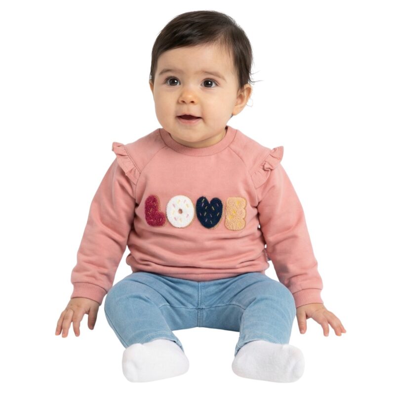 Baby Buu σετ μπλούζα και κολάν από λεπτό ύφασμα «Love For Pink»