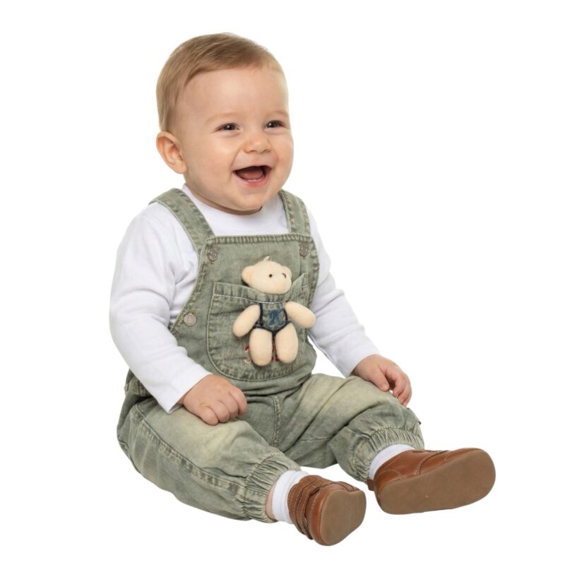 Kity & Mity σετ τζιν σαλοπέτα με μακρυμάνικη μπλούζα «Happy Kitty»