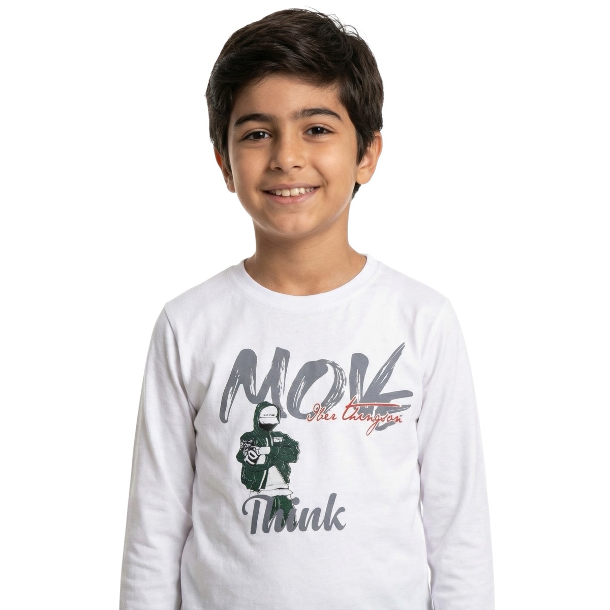 λευκή μακρυμάνικη μπλούζα Ifba Ifba Kids - Kidz.gr