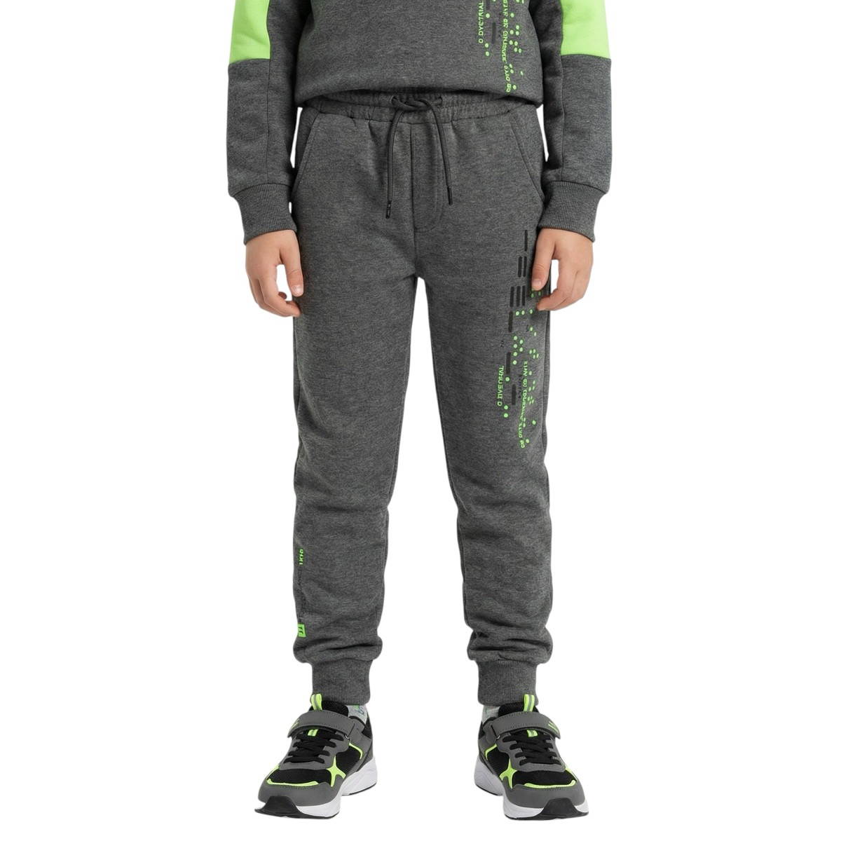 Poyraz Kids παντελόνι φόρμας από λεπτό ύφασμα «Grey Performance»