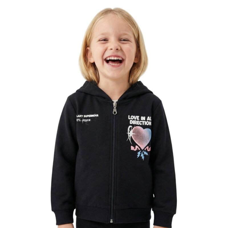 Joyce εποχιακή φούτερ ζακέτα με κουκούλα «Black Love in All Directions»