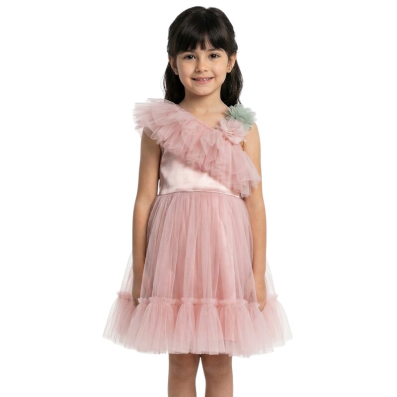 Miss Pretty παρανυφικό και βαπτιστικό φόρεμα «Pink Debutant»