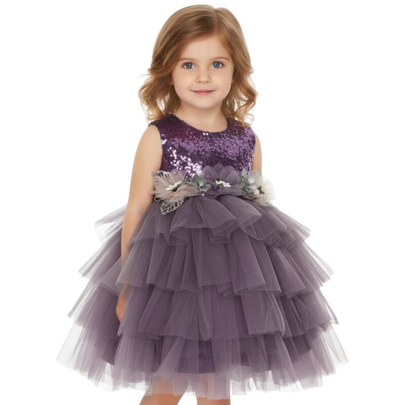 Miss Pretty παρανυφικό και βαπτιστικό φόρεμα «Purple Elegance»