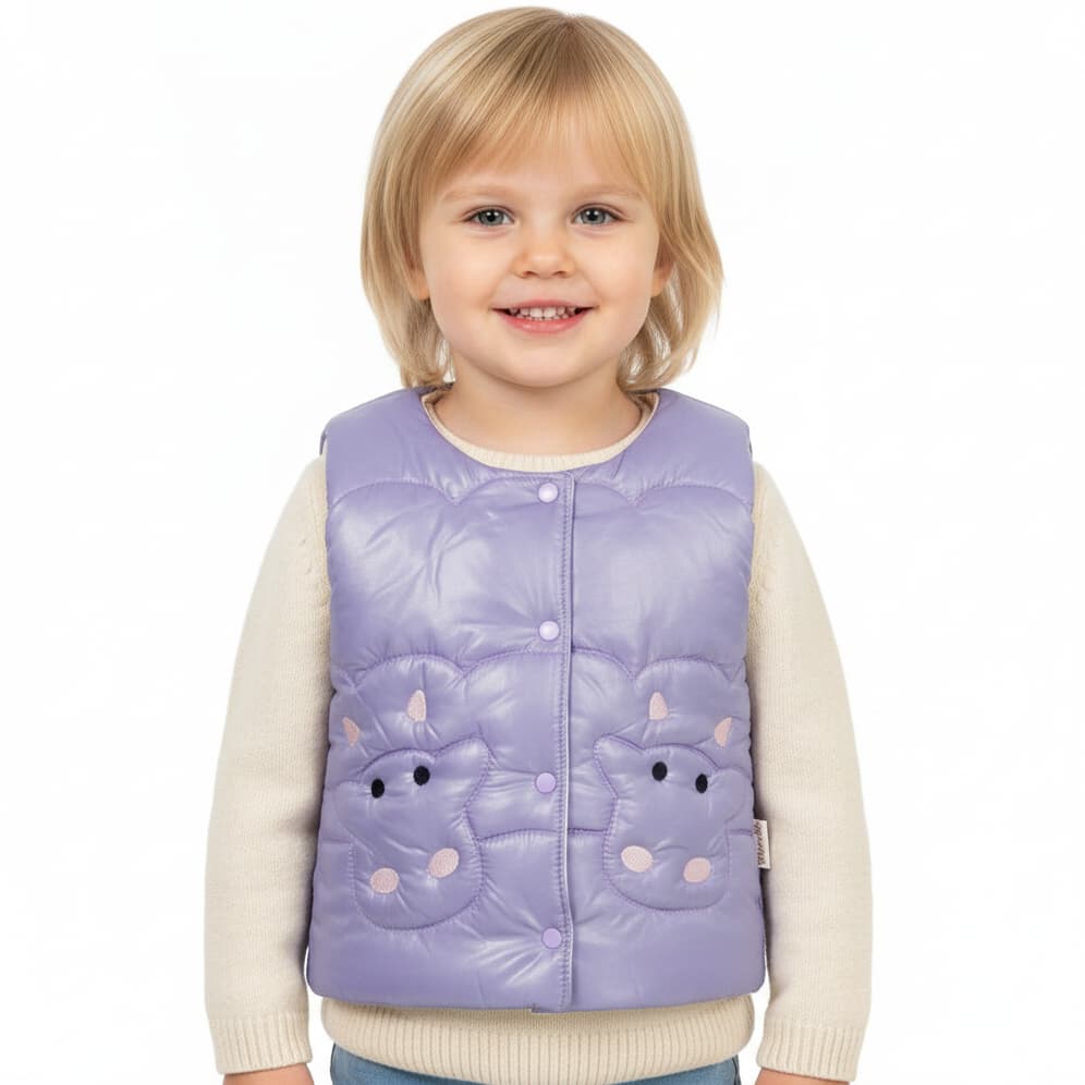 Mirabel Baby παιδικό αμάνικο μπουφάν «Purple Cows»