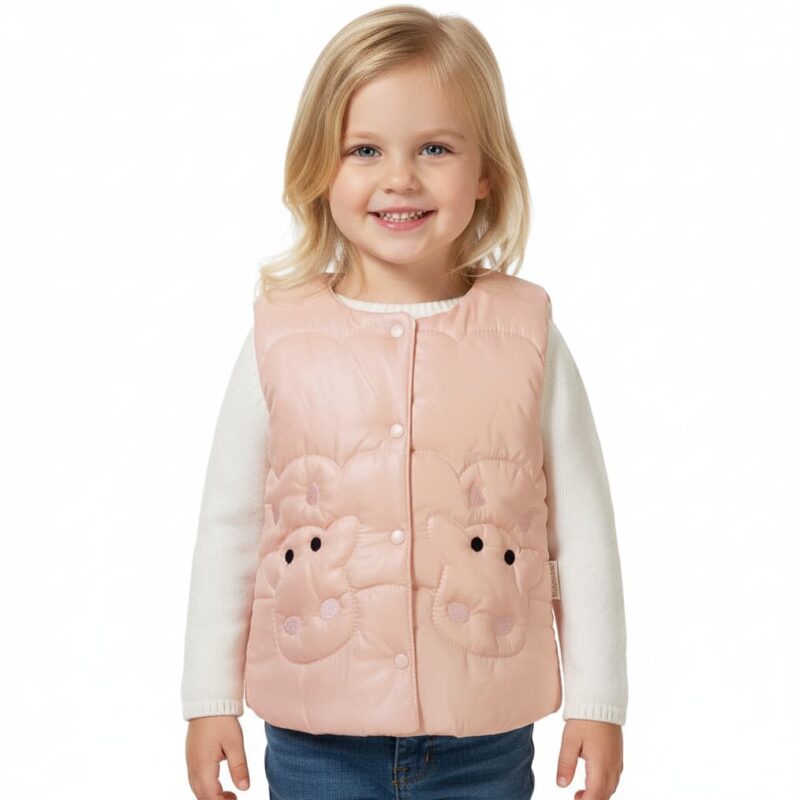 Mirabel Baby παιδικό αμάνικο μπουφάν «Salmon Cows»