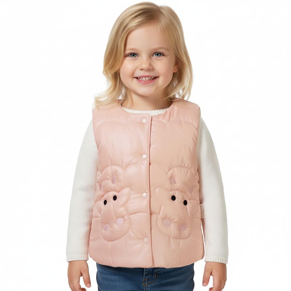 Mirabel Baby παιδικό αμάνικο μπουφάν «Salmon Cows»