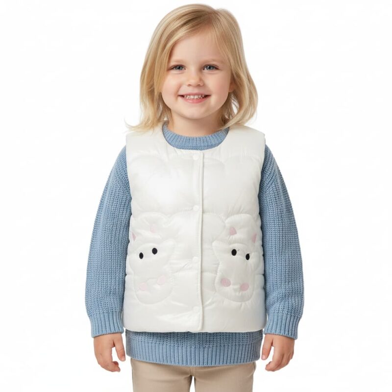 Mirabel Baby παιδικό αμάνικο μπουφάν «White Cows»