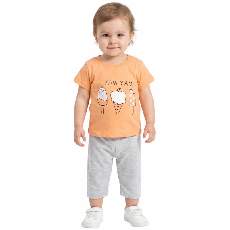 Moyes βρεφικό σετ μπλουζίτσα με κολάν κάπρι «Yam Yam»