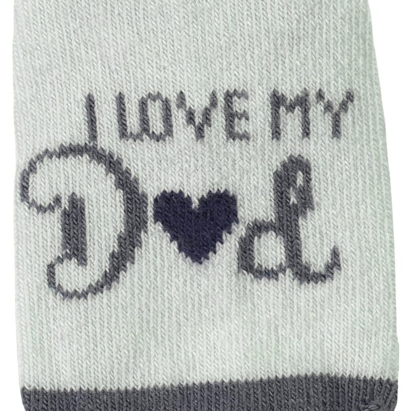 Katamino Baby βρεφικές κάλτσες «I Love My Dad in Blue» με απαλό βαμβακερό ύφασμα και ελαστική εφαρμογή για άνεση όλη μέρα.