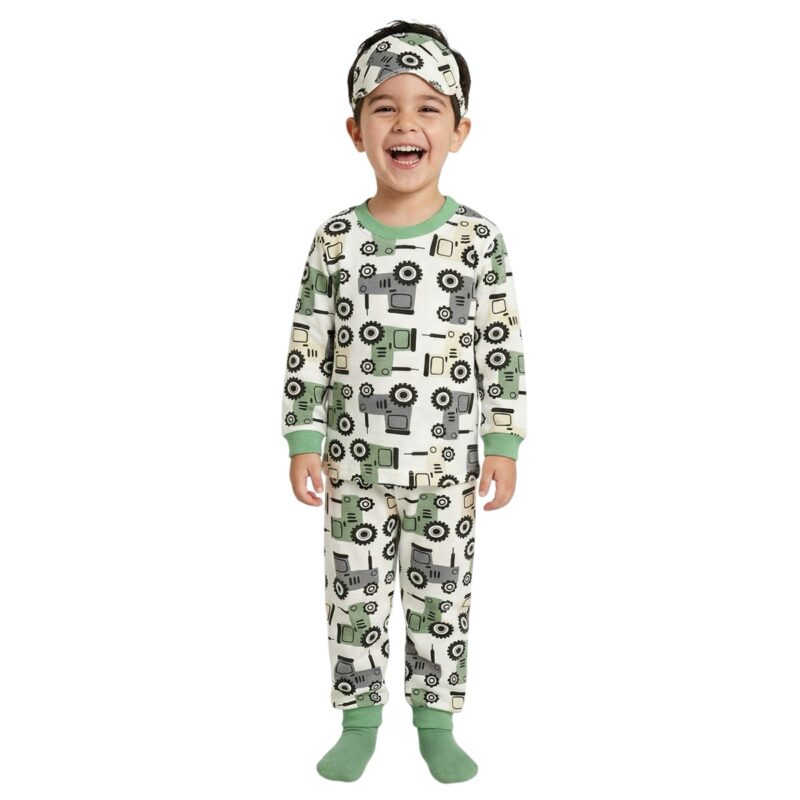 Poli Foni πιτζαμούλα «Green Tractor»