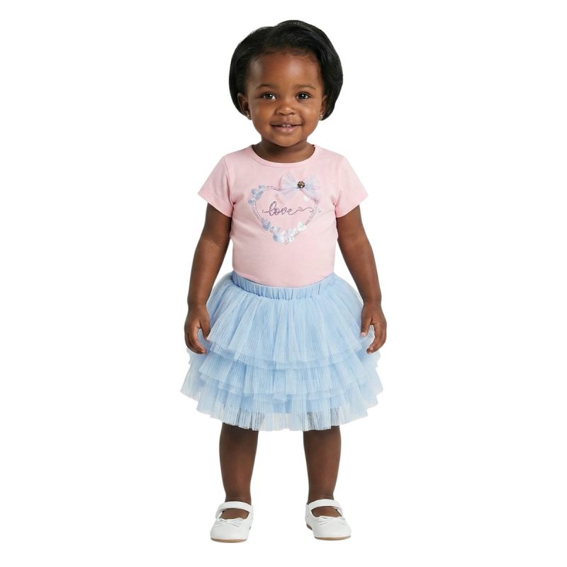 Karino Kids σετ μπλούζα με φούστα «Spring Blossom in Blue»