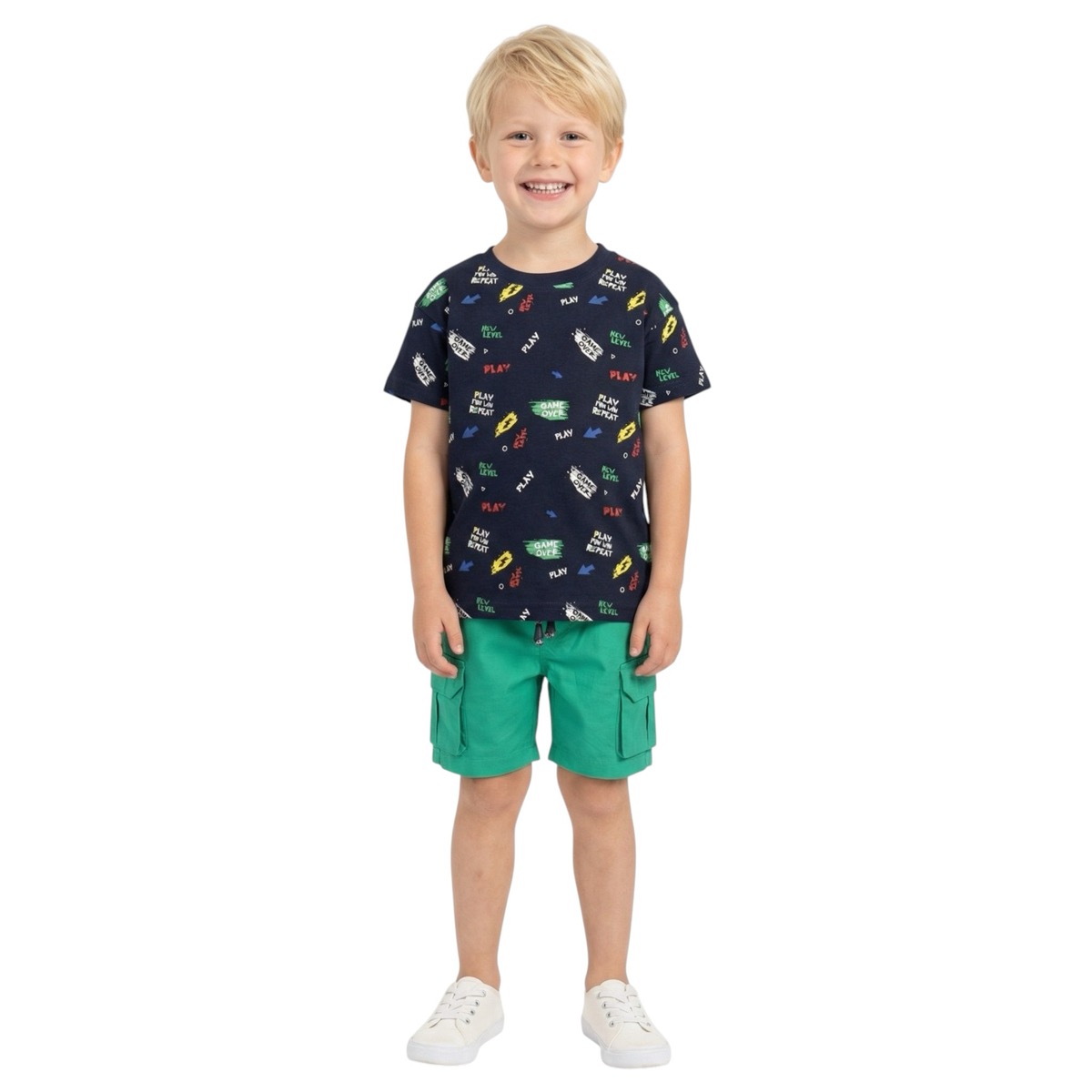 Funky σετ μπλούζα με σορτσάκι cargo «Fun»